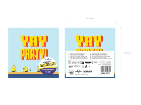 2-Ply Paper Napkins "Minions", 33 × 33 cm, 20 pcs