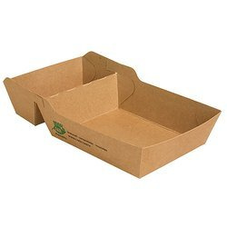 Paper tray for fries bipartite 15.5 x 8.5 x 3.8 cm 80 pcs.