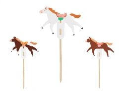 Cupcake Decorations "Horses", 13 cm, 6 pcs