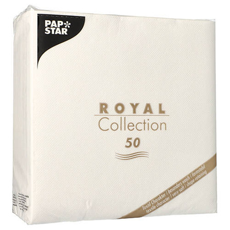 Royal Collection white 3W 1/4 napkins 40 x 40 cm 50 pcs.