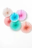 Decorative Paper Rosettes "Unicorn", 21, 25 and 30 cm, 3 pcs