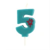 Blue Birthday Candle Number "5", 1 pc.