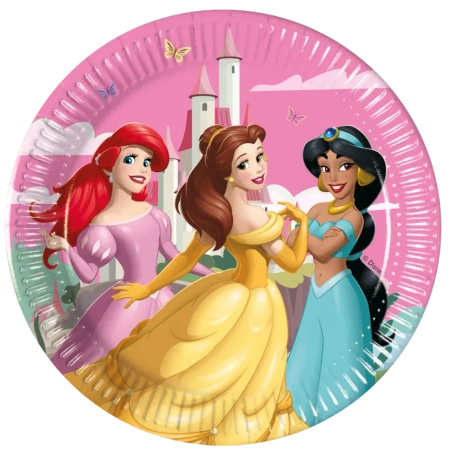 Paper plates "Disney Princesses", 20 cm, 8 pcs