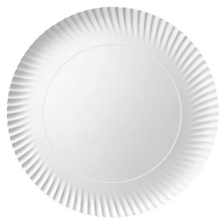 Paper plate white round 28 cm 100 pcs.