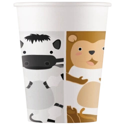 Kubek papierowy "Zoo" 200 ml 8 szt.