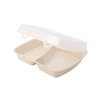 Menuboxes reusable bipartite cream 24.5 x 20 x 4.5 cm 60 pcs.