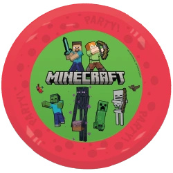 Reusable Plates Minecraft, 21 cm, 4 pcs.