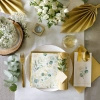 Premium Airlaid napkins, "Golden Eucalyptus", 1/4, 40 x 40 cm 12 pcs.