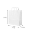 Paper bag with handle white 32 x 22 x 25 cm 250 pcs.