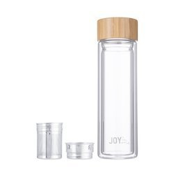 Glass thermal bottle with brewer 400 ml 1 piece.