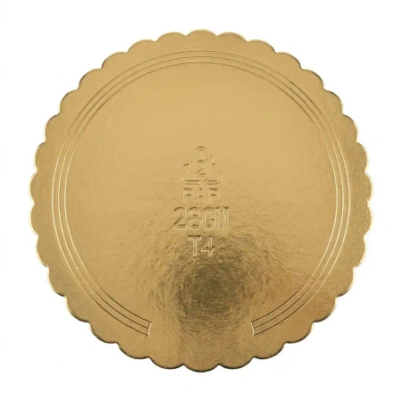Podkłady pod tort grube dwustronna złoto-czarna 28 cm 1 szt.