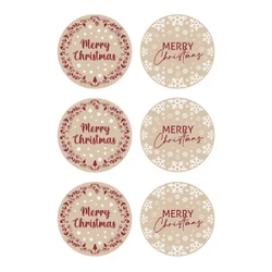 Christmas gift stickers and cards "Merry Christmas", ¶r. 6 cm, 10 x 6 pcs.