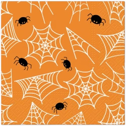 Serwetki 3-warstwowe "Spider's Web / Halloween", 1/4, 33 x 33 cm 20 szt.