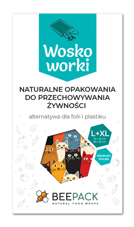Woskoworki "Koty" zestaw L+XL 1 szt.