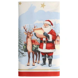 Paper tablecloth a'la fabric "Dear Santa" 120 x 180 cm 1 pcs.