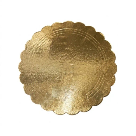 Podkłady pod tort grube dwustronna złoto-czarna 20 cm 1 szt.