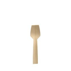 Bamboo ice cream spoons "Spatula" 9,2 cm 50 pcs.