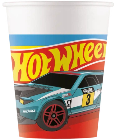 Kubek papierowy "Hot Wheels" 200 ml 8 szt.