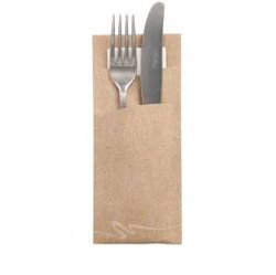 Cutlery bags with white napkin 20 x 8.5 cm 520 pcs