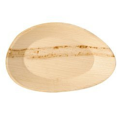 Palm leaf plate oval 26 x 17 x 2.5 cm 25 pcs.