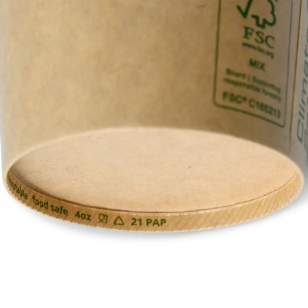 Kubeczek papierowy na lody kraft 130 ml, śr. 76 mm, 50 szt.