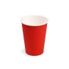 Kubek papierowy, Czerwony, śr. 74 mm, 240 ml, 10 szt.