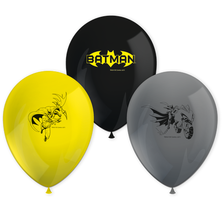 Balony lateksowe "Batman", 28 cm, 8 szt.