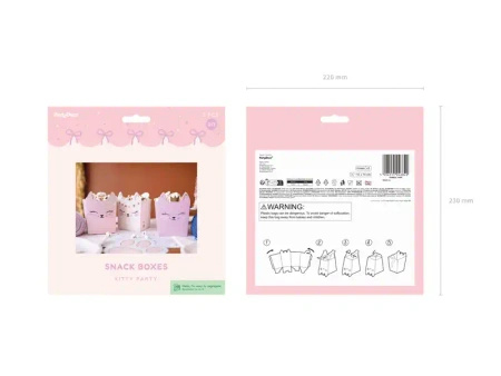 Paper Snack Boxes "Kitten", 10 × 10 × 14 cm, 3 pcs
