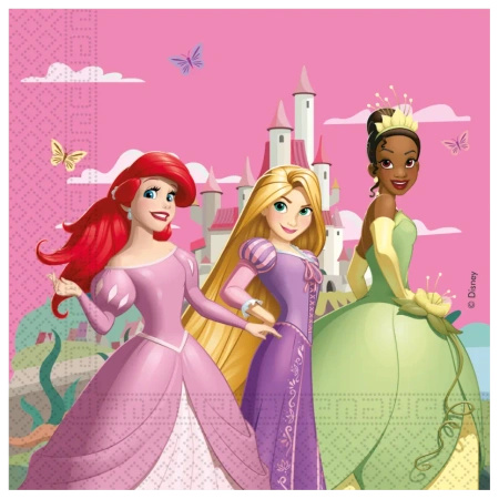 2-ply napkins “Disney Princesses”, 33 × 33 cm, 20 pcs