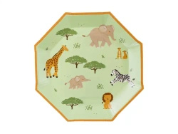 Talerze papierowe "Safari", 23 x 23 cm, 6 szt.
