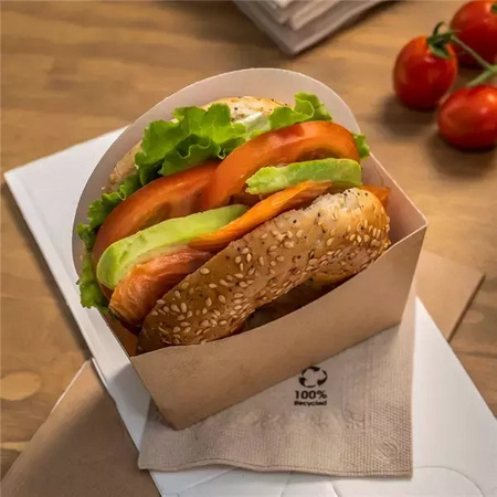 Thermal bagel box 12 x 4.5 x 12 cm 100 pcs.