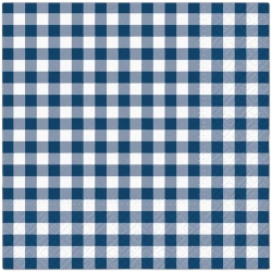 Serwetki 2-warstwowe "Gingham Navy" / "Kratka" 33 x 33 cm 50 szt.