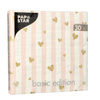 3-Ply Napkins "Golden Hearts" 1/4 fold, 33 x 33 cm, 30 pcs