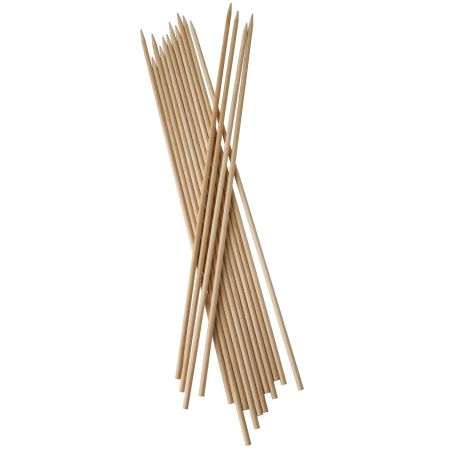 Wooden Skewer Sticks, 3 mm diameter, 40 cm, 200 pcs.