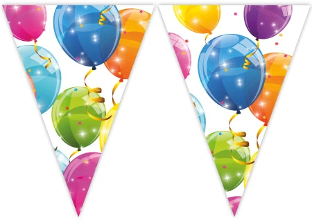 Girlanda flagi wielorazowa "Sparkling Balloons" 2,3 m 1 szt.