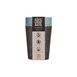 Circular 227 ml reusable mug Black & Distant Blue, 1 pc.