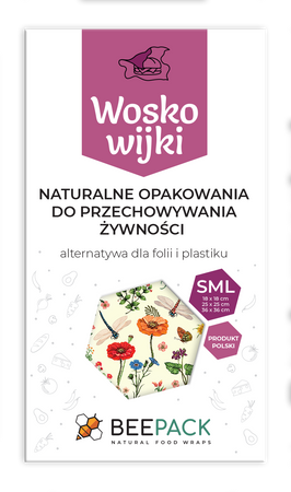Woskowijki "Łąka" 1 x "S", 1 x "M", 1 x "L" 3 szt.