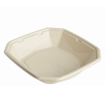 Miska z trzciny cukrowej 1000 ml, 22,4 x 22,4 x 4,2 cm 50 szt.