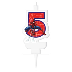 Świeczka urodzinowa "Spider-Man", "5", 1 szt.