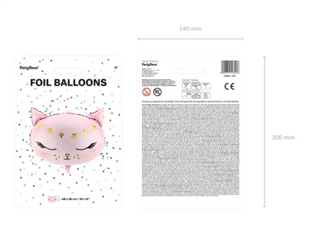 Foil Balloon "Kitten", 48 × 36 cm, 1 pc