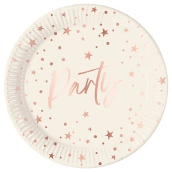 Paper plates "Rose Party", 23 cm, 8 pcs