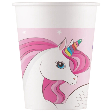 Kubek papierowy "Unicorn" 200 ml 8szt.