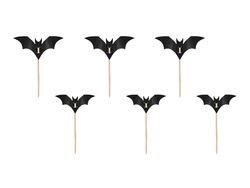 Cupcake Toppers “Bats – Halloween”, 3.6–4.7 cm, 6 pcs.