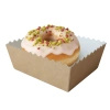 Paper tray deep kraft, frill edge, 11 x 9 x 5 cm, 50 pcs.