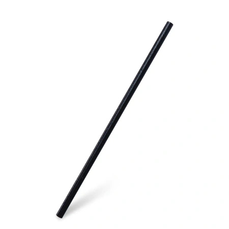 Reusable Biocomposite Straws, black, 8/240 mm, 100 pcs