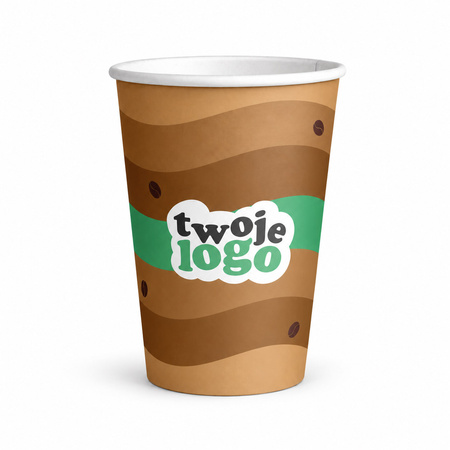 Paper cup white, dispersion, 350 ml, ¶. 90 mm, MATTE, FULL COLOR 2000 pcs