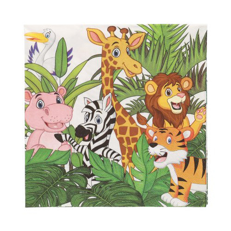 3-layer napkins "Jungle Mix" 1/4 33 x 33 cm 20 pcs.