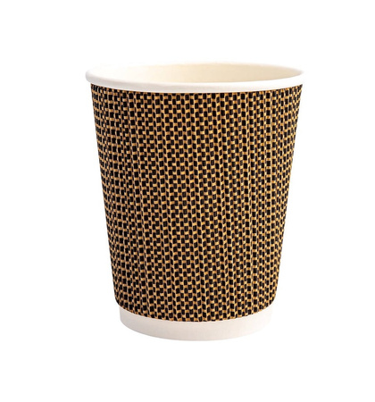 Double-wall corrugated paper cup "fabric" Ø 90 mm 350 ml 25 pcs