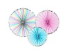 Decorative Paper Rosettes "Unicorn", 21, 25 and 30 cm, 3 pcs