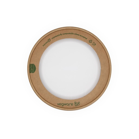 Paper lid with cellulose window for Vegware Bowl Ø 150 mm 50 pcs